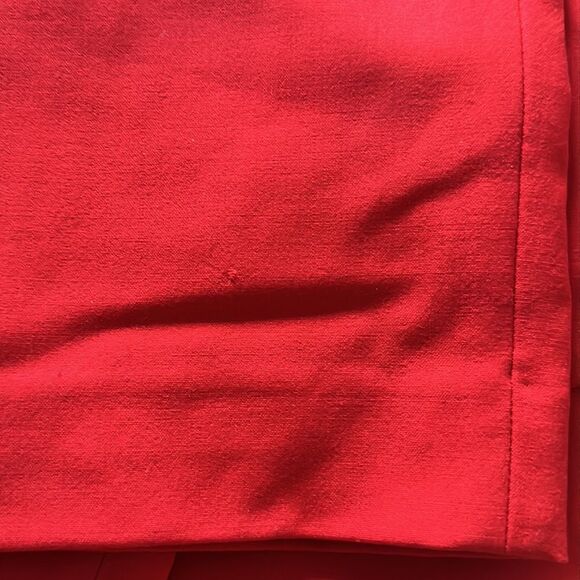 Lafayette 148 New York Red Wool Draped Shift Dress 3/4 Sleeves Round Neck US10 - Picture 14 of 14